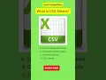 What is CSV file