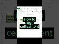 Excel Formatting Secrets Aligning Cell Content for Visual Impact