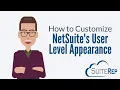 How to Customize NetSuite s User Level Appearance