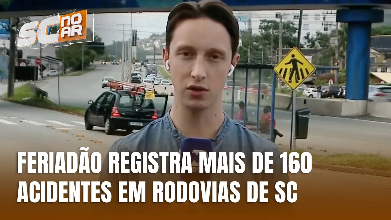 Rodovias catarinenses registram mais de 160 acidentes durante o feriado