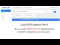 Laravel 5 8 Ecommerce Part-4 How to setup admin panel dashboard for ecommerce using bootstrap