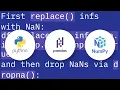 Dropping infinite values from dataframes in pandas
