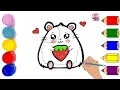 Download Lagu Hoe teken je een schattige hamster die een aardbei vasthoudt? 🍓 | Eenvoudige tekentutorial @Gul-e...