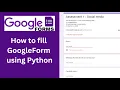 How to fill google form using Python