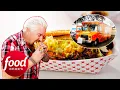 Guy Tries Root Beer Pulled Pork Sandwich At Unique California Food Truck Diners Drive-Ins Dives
