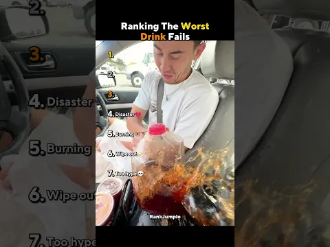 Ranking the worst drink fails 💀🗿 #usa