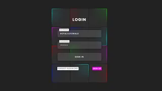 Modern Login Form using Html CSS Javascript with Flashlight Hover Effect