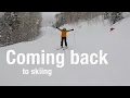 Intermediate skier re-learning skiing
