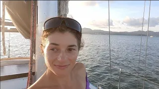 Boat life female solo traveler. A slow day in the Caribbean