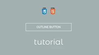 Web Design Tutorial - Outline button with hover effect