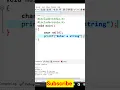 Print String using puts or gets Function in C