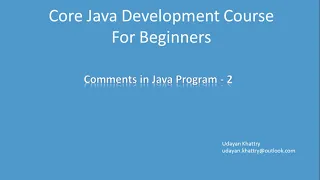 06 Comments In Java Program-2