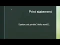 Java Basics - First Program