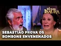 A ESCRAVA ISAURA: Sebastião prova os bombons envenenados enviados pelo Leôncio para Tomásia