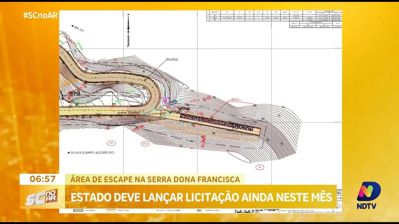 Licitação para áreas de escape na Serra Dona Francisca será lançada ainda este mês