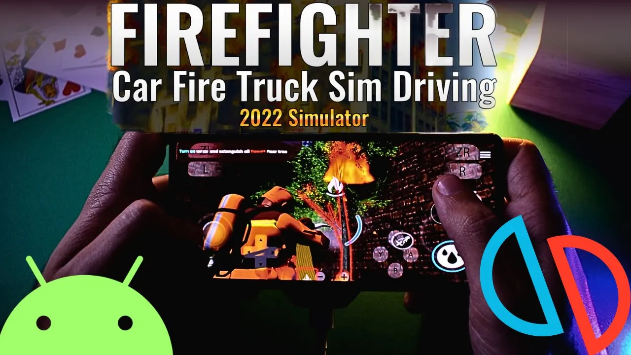 Firefighter Car Fire Truck Sim Driving 2022 Simulator Android Gameplay | Switch | Yuzu Mali GPU