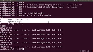 Shell Script Looping statement - for loop conditional style