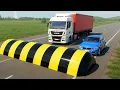 Download Lagu Cars vs Oversized Speed Bump Challenge #4 in BeamNG Drive!