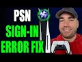 How To Fix Playstation Network Sign in Failed On PS5 Fix Sign in Errors PS5 PSN Error Fix