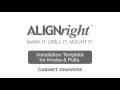 AlignRight Cabinet Hardware Installation Template for Knobs Pulls - Cabinet Drawers