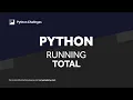 Python Challenge Running Total