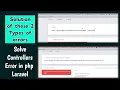 Error Class App Http Controllers user Controller not found in php Laravel