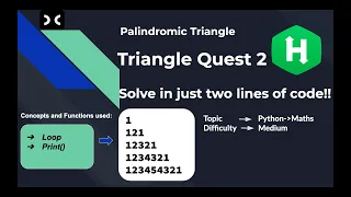 Triangle Quest 2 HackerRank Python One Line Solution