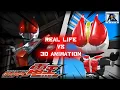 Download Lagu KR DEN-O  l  Live-Action and 3D Animation Comparison  l  Fanmade