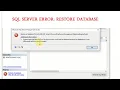 SQL Server Error Exclusive access could not be obtained because the database is in use