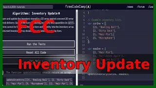 Inventory Update - FreeCodeCamp Challenge