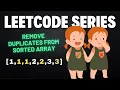 26 Remove duplicates from sorted array leetcode java Easy solution in Tamil