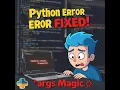 Title Python Function Error Solved TypeError Fixed with args