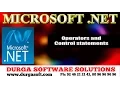 MicroSoft NET Operators and Control statements