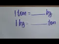 ton to kg kg to ton