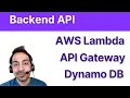 Developing an API backend AWS Lambda API Gateway DynamoDB