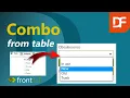 Combo box from table data