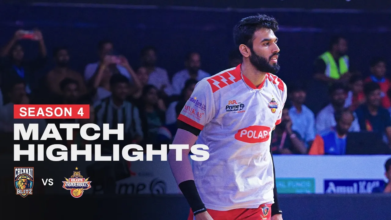 Chennai Blitz vs Kolkata Thunderbolts | Match Highlights | PVL Season 4