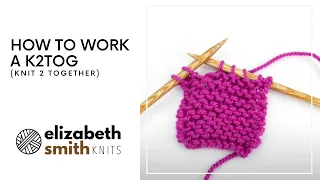 How to k2tog knit 2 together