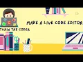 Make a Live Coder Editor Using Html CSS JavaScript-Tuhin The Coder