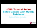 JDBC Tutorial - Part 9 JDBC Batch Update with MySQL Example