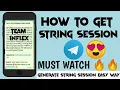 How To Generate String Session How To Get String Session 2023 Telegram Account String Session