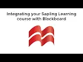 Linking your Sapling Learning course with Blackboard
