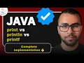 Println vs Print vs Printf in Java