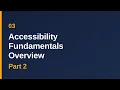 03 WCAG 2 Read Learn Part 2 A11y Fundamentals Overview Accessibility with Meg