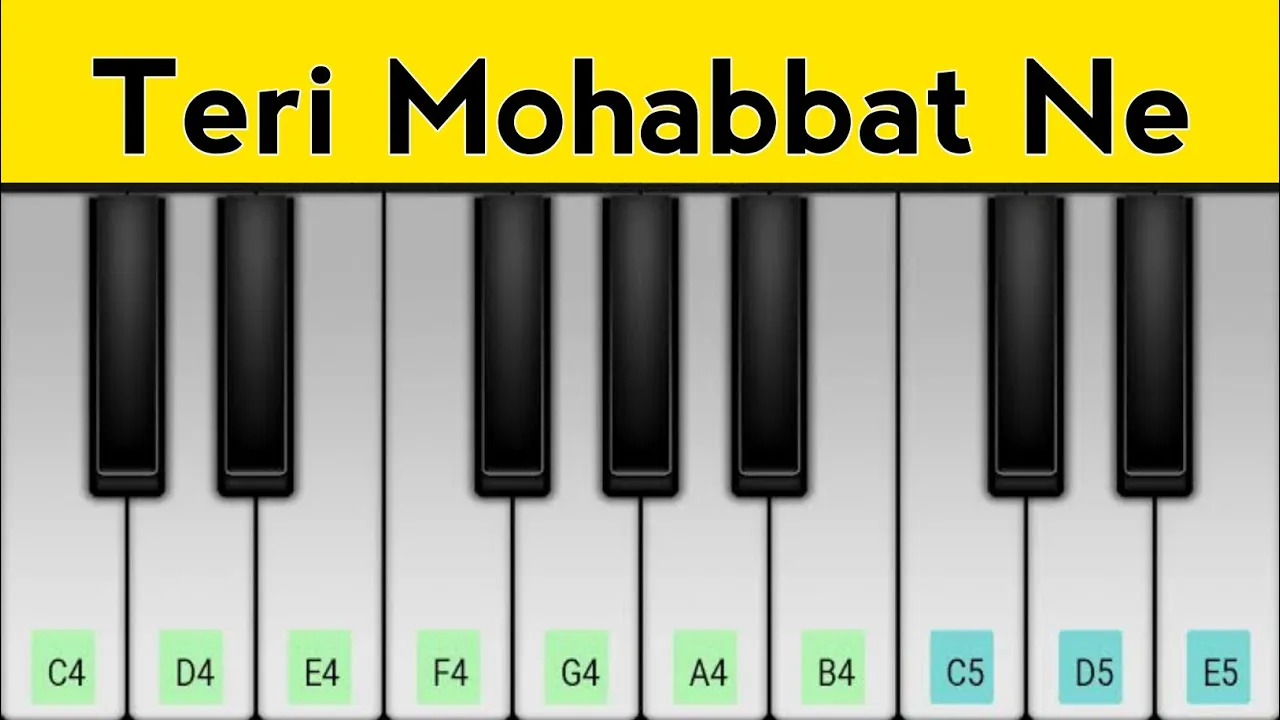 Teri Mohabbat Ne Dil Mein Makaam Kar Diya Piano Tutorial | Kumar Sanu, Alka Yagnik