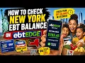 How to check New York EBT balance on ebtEDGE