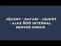jQuery safari - jquery