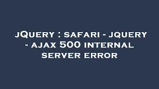 jQuery safari - jquery