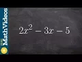 Factoring out using the diamond method when a is greater than one
