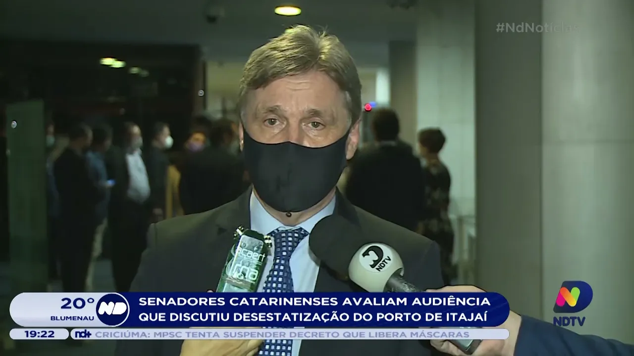 Senadores catarinenses avaliam audiência que discutiu desestatização do porto de Itajaí